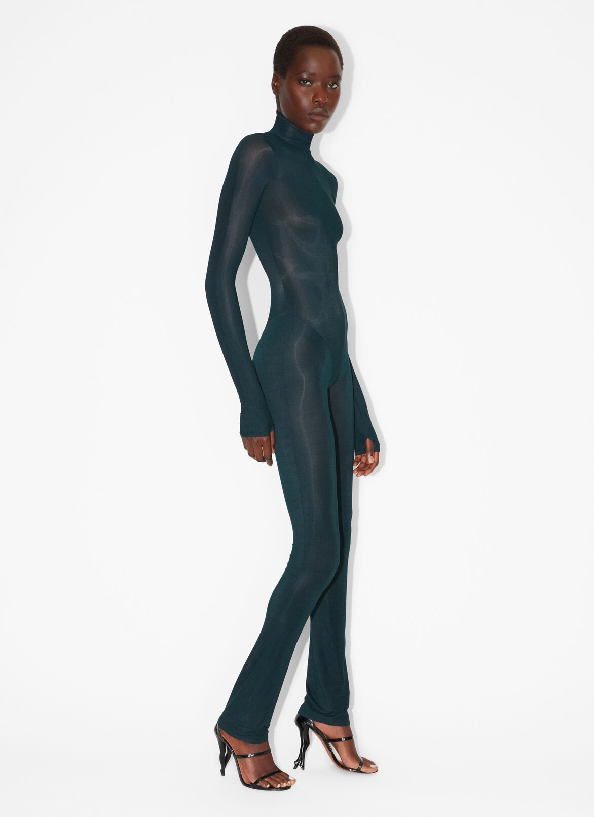 Sheer legging ALAÏA GREEN SHEER LEGGING